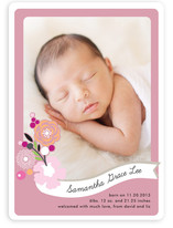 Flower Banner Birth Announcements
