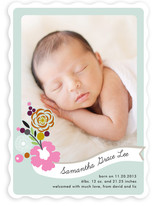 Flower Banner Birth Announcements