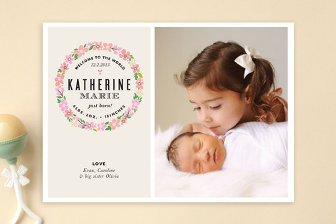Sweet Wreath Birth Announcements