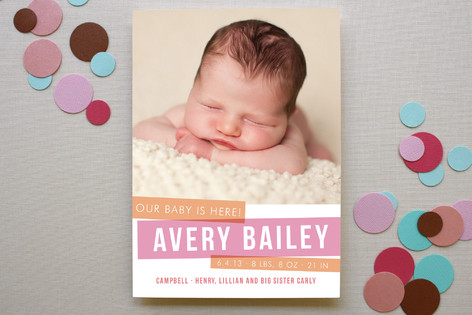 Bold Babe Birth Announcements