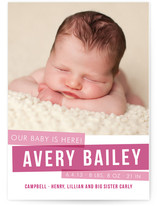 Bold Babe Birth Announcements