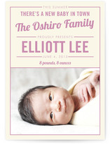 New Baby in Town Birth Announcements