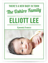 New Baby in Town Birth Announcements