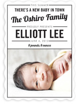 New Baby in Town Birth Announcements