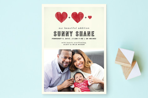 A Beautiful Addition Birth Announcements