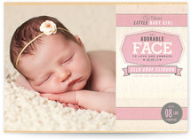 Patented Baby Girl Birth Announcements