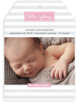 Striped Hello Birth Announcements