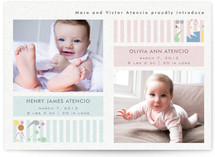 Twin Art Birth Announcements