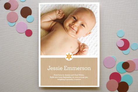 Not So Wild West Birth Announcements