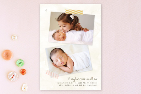 Taking Notes Birth Announcements