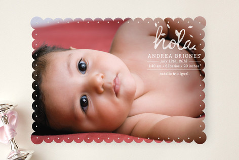 1er Hola Birth Announcements