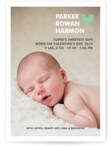 Simple Hearts Birth Announcements