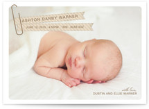 Paper Clipped Flags Birth Announcements