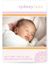 Preppy Flower Birth Announcements
