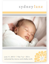 Preppy Flower Birth Announcements