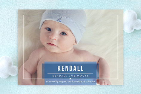 Basic Beauty Birth Announcements