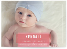 Basic Beauty Birth Announcements