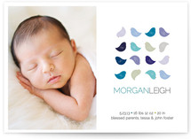 Colorful Birdies Birth Announcements