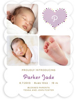 Coeur Pompom Birth Announcements