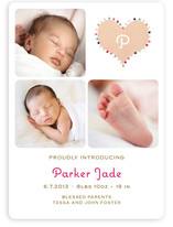 Coeur Pompom Birth Announcements