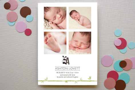 Panda Hug Birth Announcements
