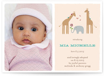 Giraffes & Elephant Birth Announcements