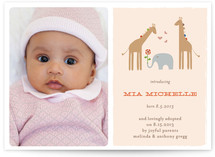 Giraffes & Elephant Birth Announcements