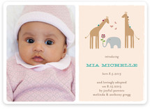 Giraffes & Elephant Birth Announcements