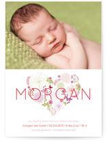 Floral Heart Birth Announcements