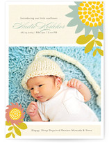Sunny Sunflowers Birth Announcements