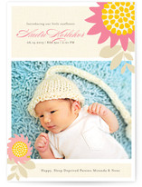 Sunny Sunflowers Birth Announcements
