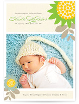 Sunny Sunflowers Birth Announcements