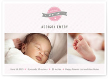 A Sweet Welcome Birth Announcements