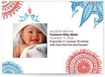 Joyful Lovebirds Birth Announcements