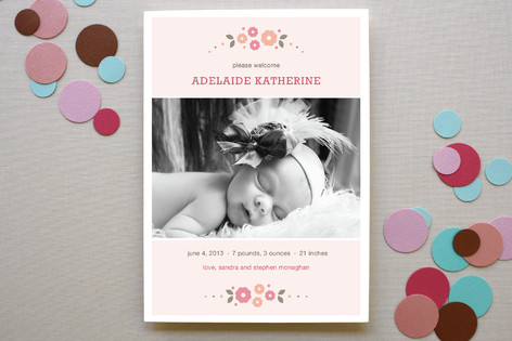Baby Bouquet Birth Announcements