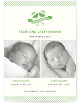 Twin Rattles Birth Announcements