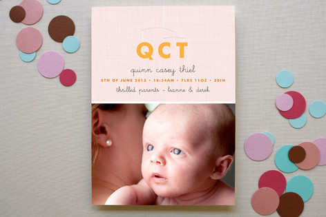 Monogram Mobile Birth Announcements