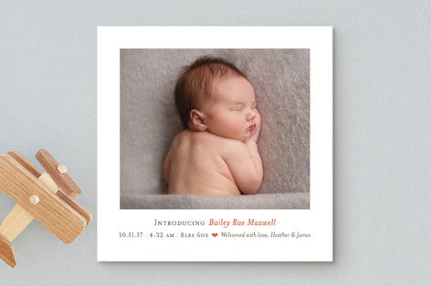 Simple Introductions Birth Announcements