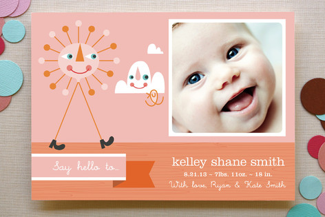 Mr. Sunshine Birth Announcements