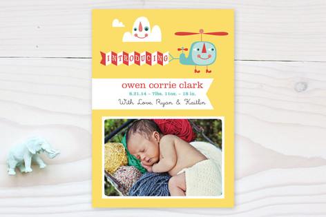 Mr. Helicopter Birth Announcements