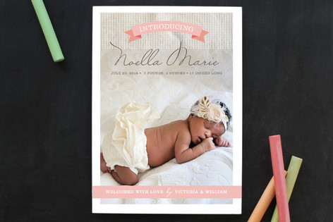 Banner Baby Birth Announcements