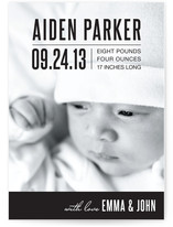 Bold Baby Birth Announcements