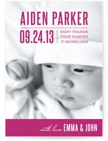 Bold Baby Birth Announcements