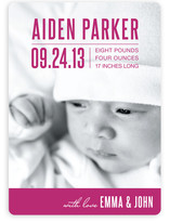Bold Baby Birth Announcements
