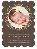 Sweet Floral Garland Birth Announcements