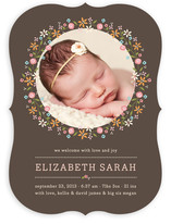 Sweet Floral Garland Birth Announcements