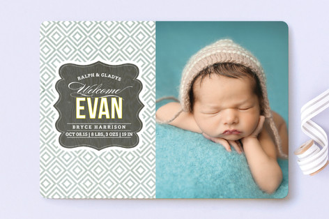 Vintage Paper Birth Announcements