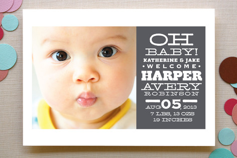 Oh Joyful News Birth Announcements