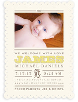 Wild West Baby Birth Announcements
