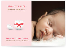 Hatched Egg Shell Baby Birth Announcements